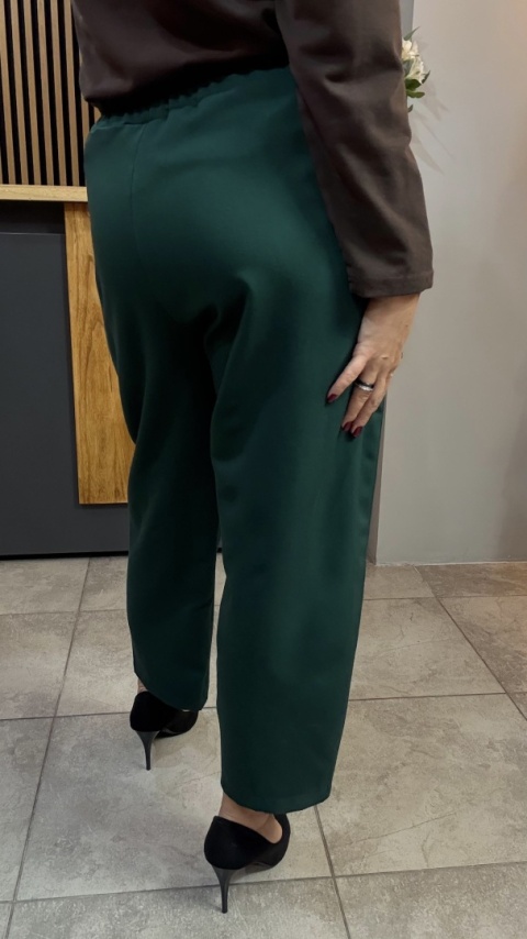 Spodnie z gumką w pasie - Zielone