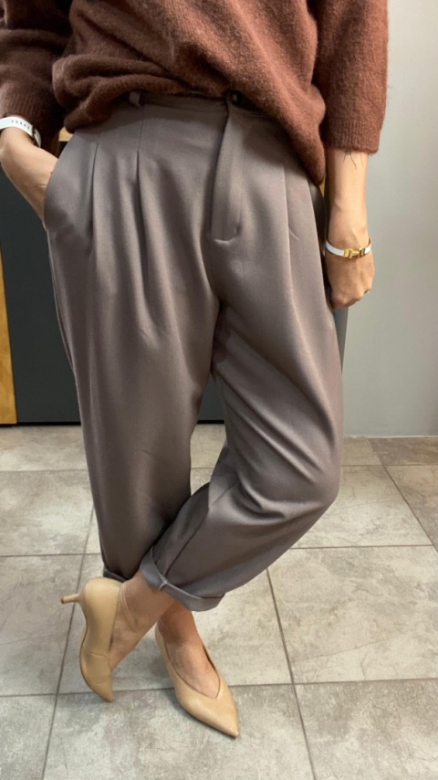 Spodnie z zakładkami - Fango