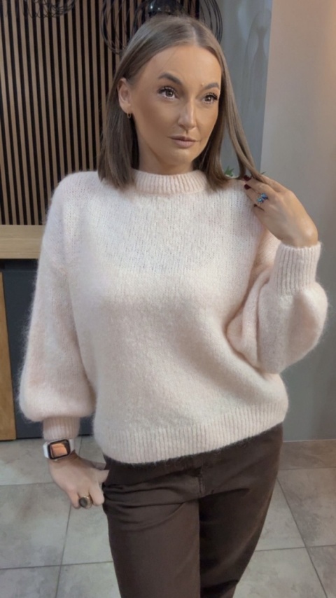 Sweter CXL Collection z moherem – Morelowy