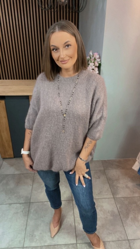 Sweter CXL - miękki i stylowy - Cioccolato