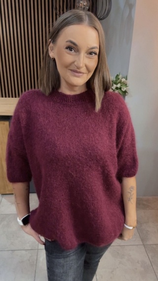 Sweter CXL - miękki i stylowy - Bordo