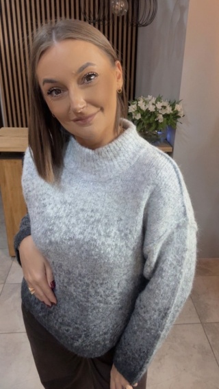 Sweter damski Vinceotto z domieszką wełny - Szary