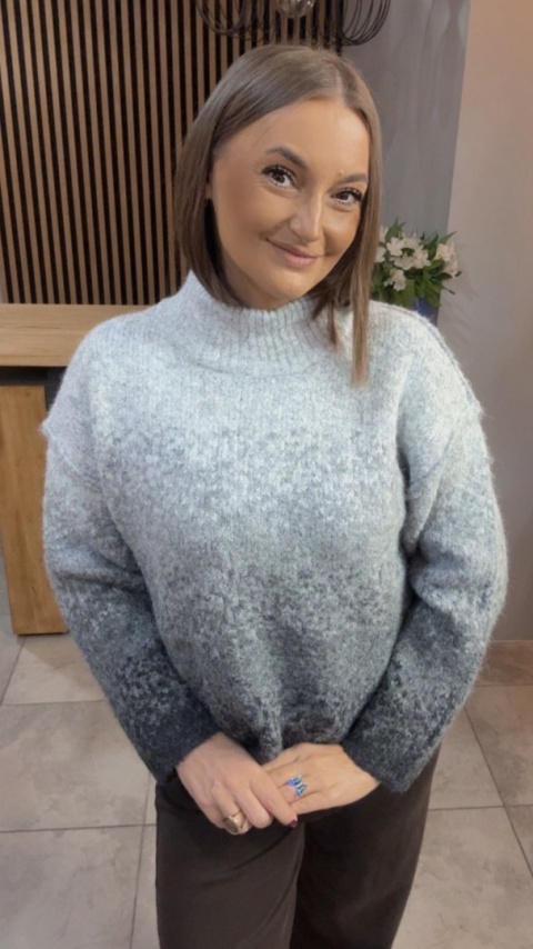 Sweter damski Vinceotto z domieszką wełny - Szary