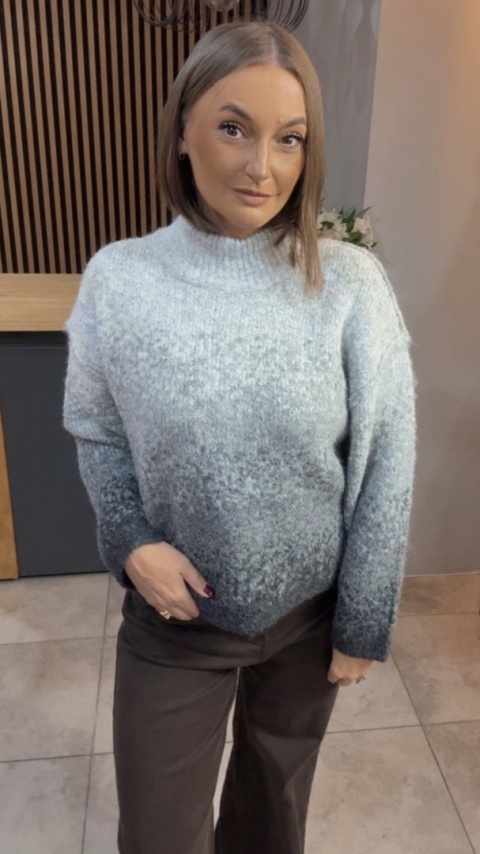 Sweter damski Vinceotto z domieszką wełny - Szary