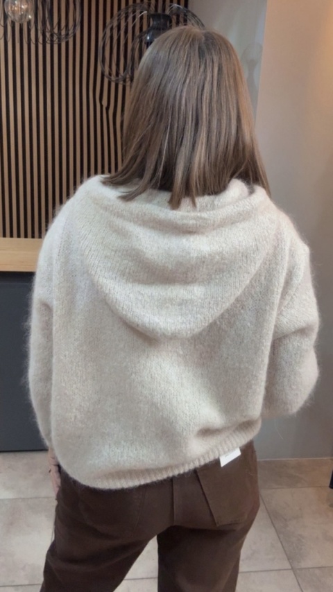 Sweter z kapturem CXL Collection - Beżowy