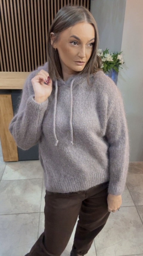 Sweter z kapturem CXL Collection - Fango