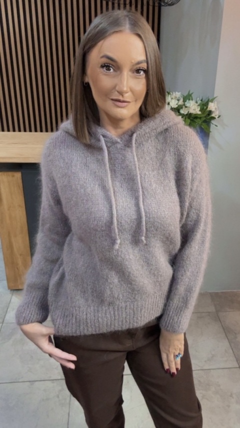 Sweter z kapturem CXL Collection - Fango