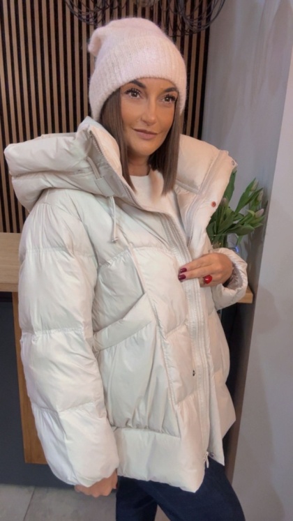 Kurtka naturalny puch Estelle - Śmietanka