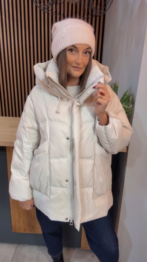 Kurtka naturalny puch Estelle - Śmietanka