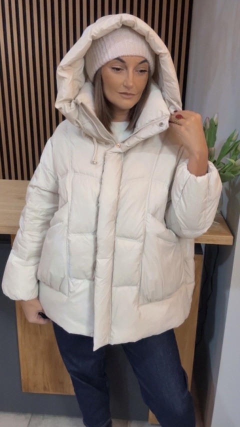 Kurtka naturalny puch Estelle - Śmietanka