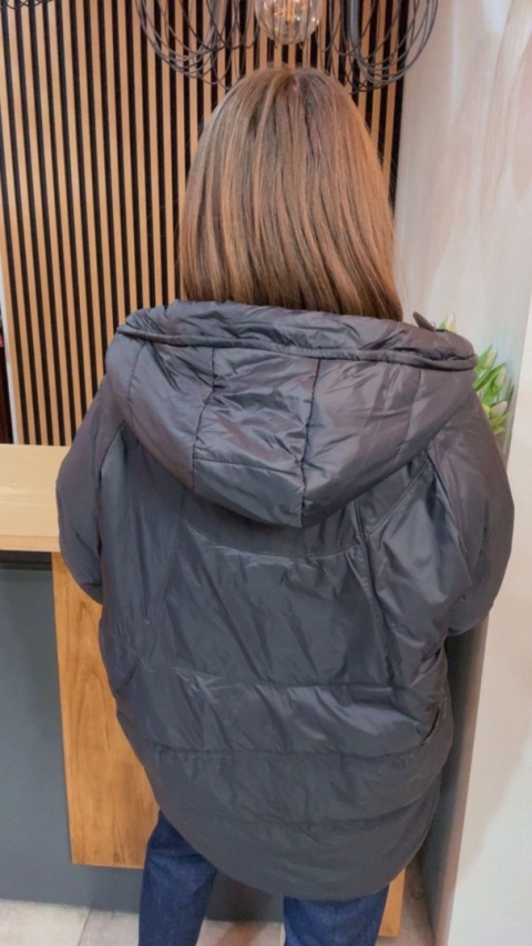 Kurtka puchowa Oversize Mila - Czarna