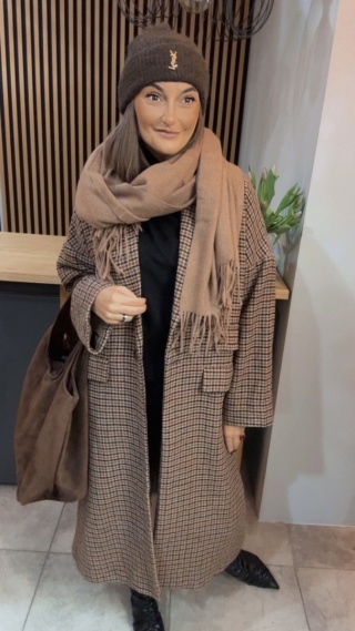 Płaszcz Wiya - kolor moro/brązowy