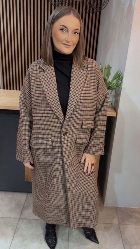 Płaszcz Wiya - kolor moro/brązowy