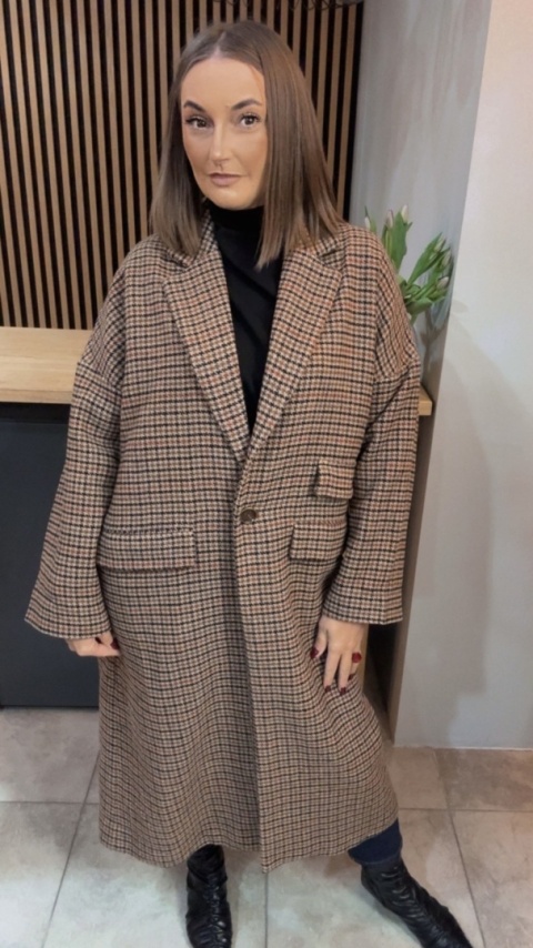 Płaszcz Wiya - kolor moro/brązowy