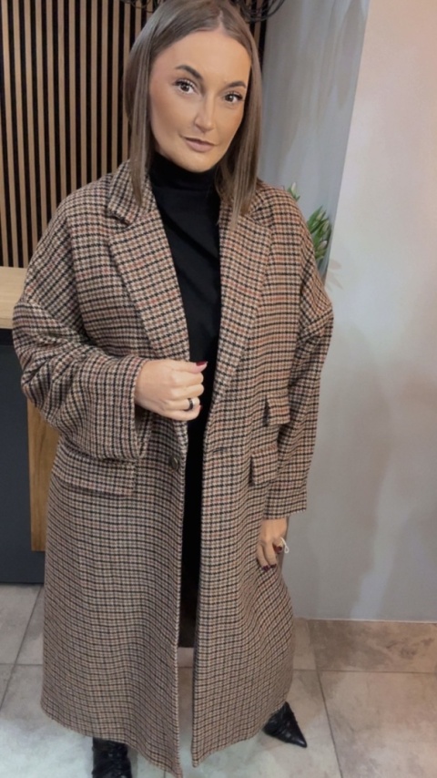 Płaszcz Wiya - kolor moro/brązowy