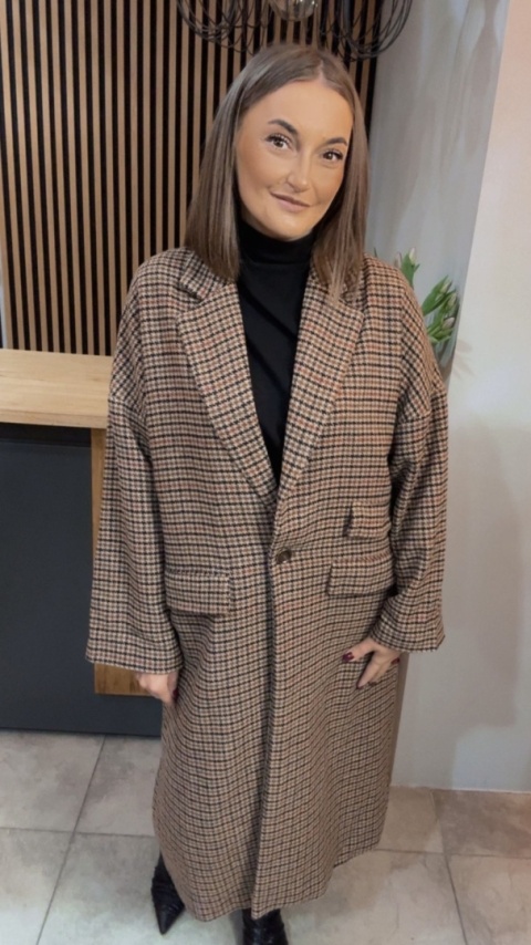 Płaszcz Wiya - kolor moro/brązowy