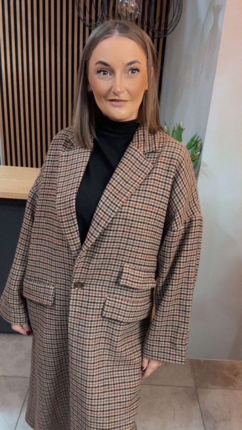 Płaszcz Wiya - kolor moro/brązowy