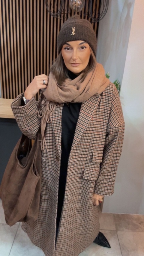 Płaszcz Wiya - kolor moro/brązowy