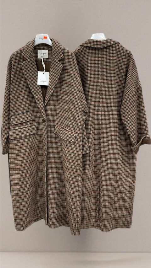 Płaszcz Wiya - kolor moro/brązowy