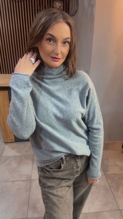 Półgolf Cashmere Blend - Szary