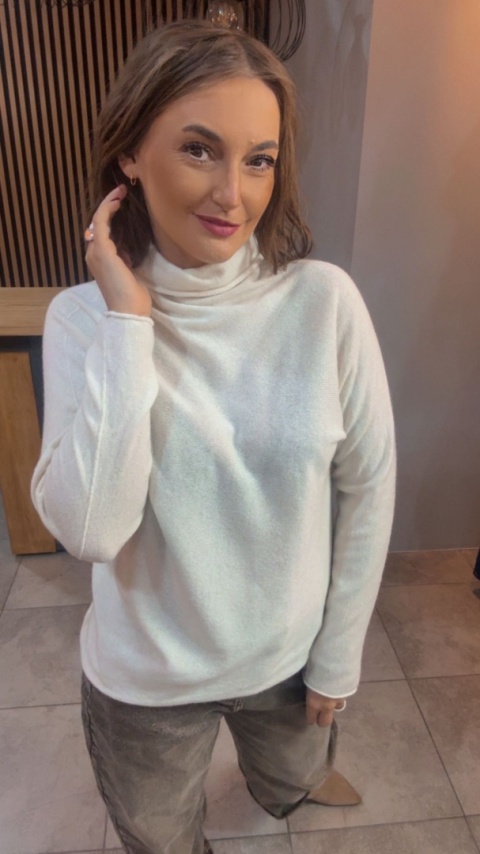 Półgolf Cashmere Blend – Śmietanka