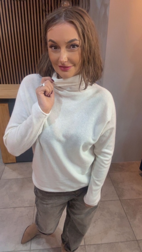 Półgolf Cashmere Blend – Śmietanka