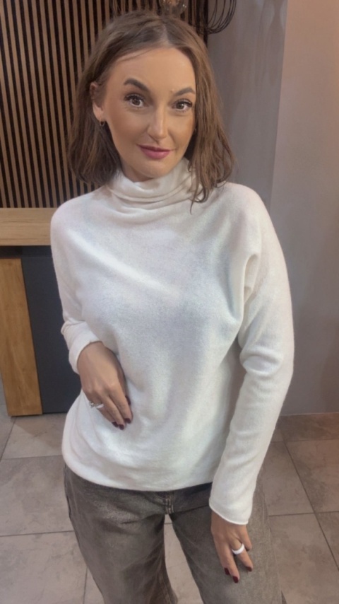 Półgolf Cashmere Blend – Śmietanka