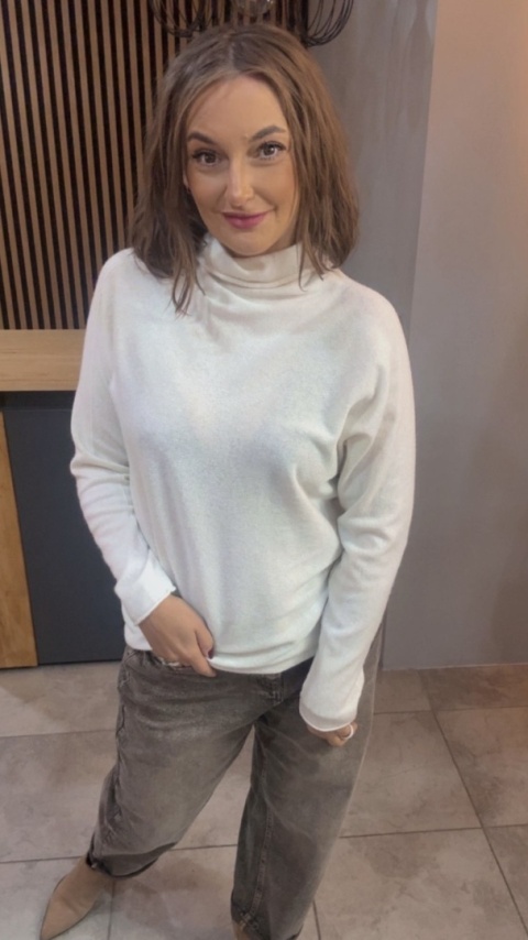 Półgolf Cashmere Blend – Śmietanka