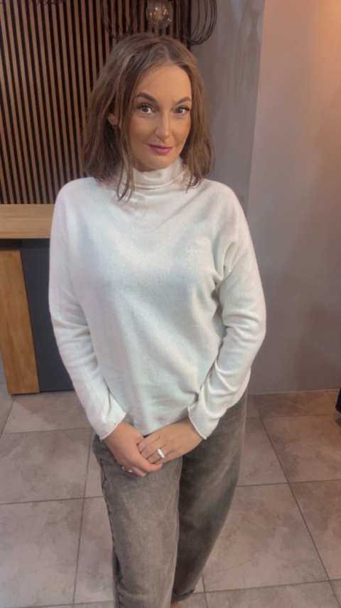 Półgolf Cashmere Blend – Śmietanka