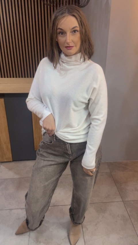 Półgolf Cashmere Blend – Śmietanka