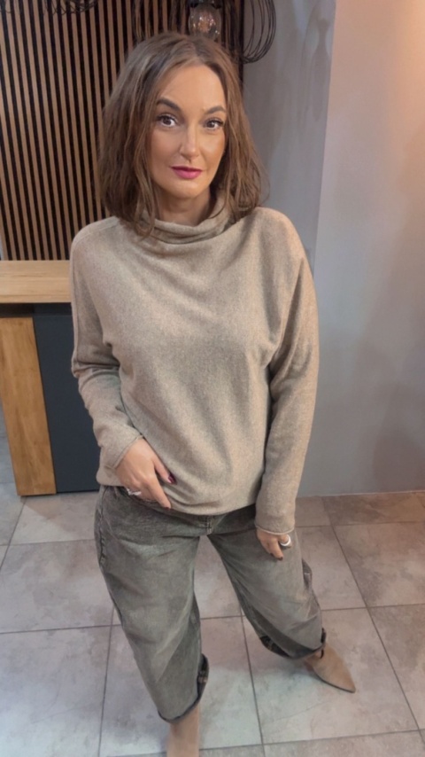 Półgolf Cashmere Blend – Beżowy