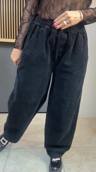 Spodnie sztruksowe Gioya & Co. - Nero