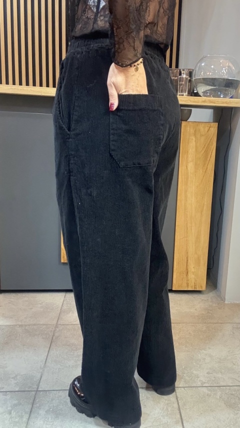 Spodnie sztruksowe Gioya & Co. - Nero