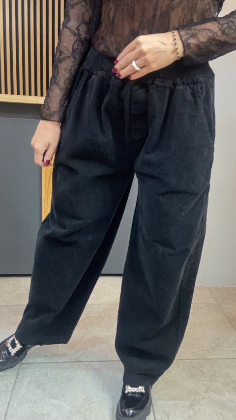 Spodnie sztruksowe Gioya & Co. - Nero