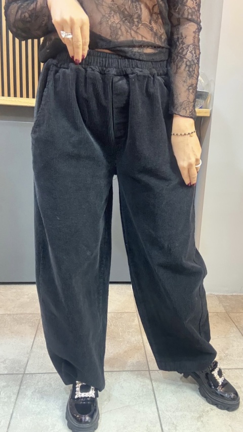 Spodnie sztruksowe Gioya & Co. - Nero