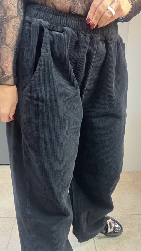 Spodnie sztruksowe Gioya & Co. - Nero