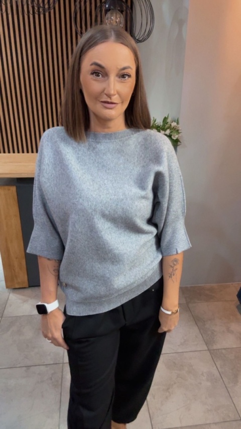 Sweter E-Woman Fashion - Szary