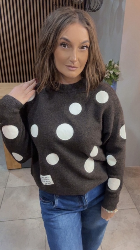 Sweter VICBEE w grochy