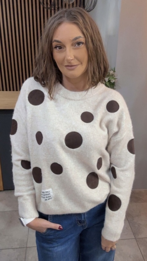 Sweter VICBEE w grochy