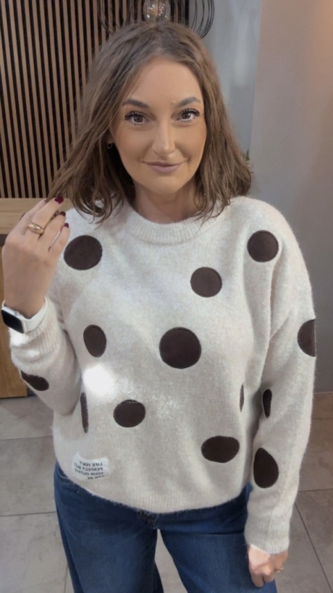 Sweter VICBEE w grochy