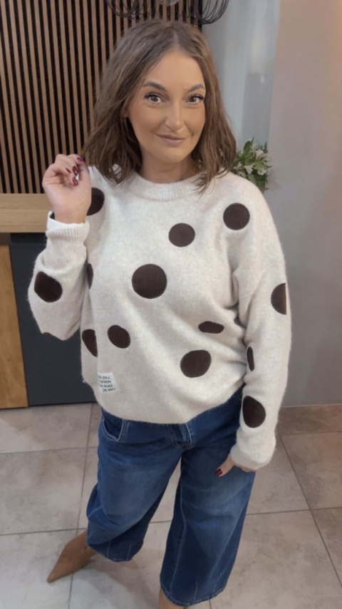 Sweter VICBEE w grochy