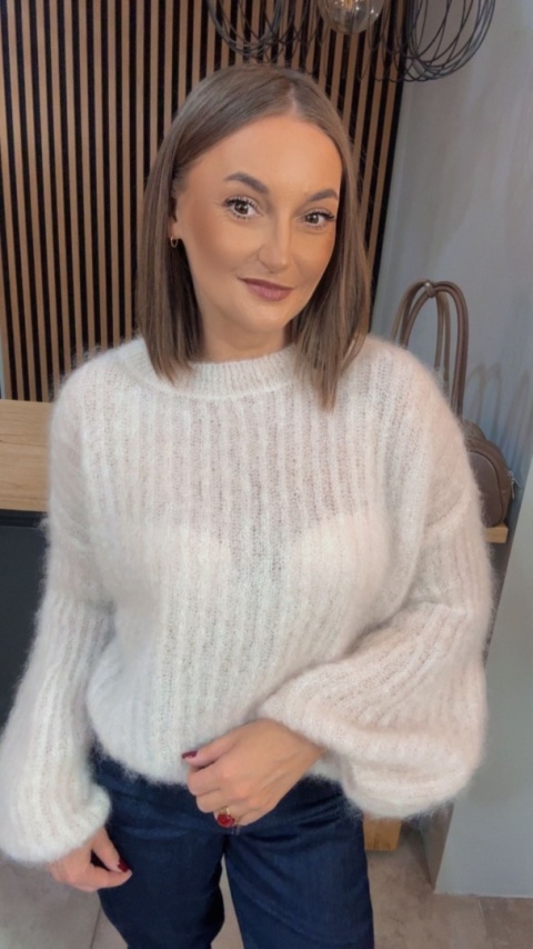 Sweter kid mohair CXL Collection - Smietanka