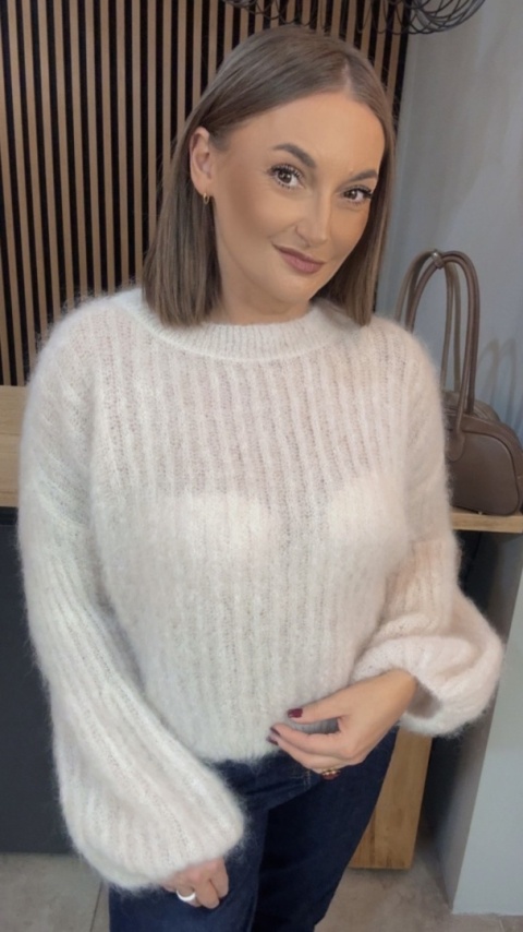 Sweter kid mohair CXL Collection - Smietanka