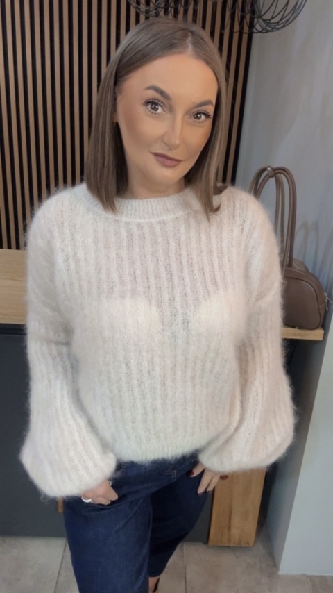 Sweter kid mohair CXL Collection - Smietanka