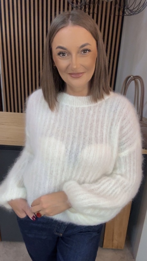 Sweter kid mohair CXL Collection - Smietanka