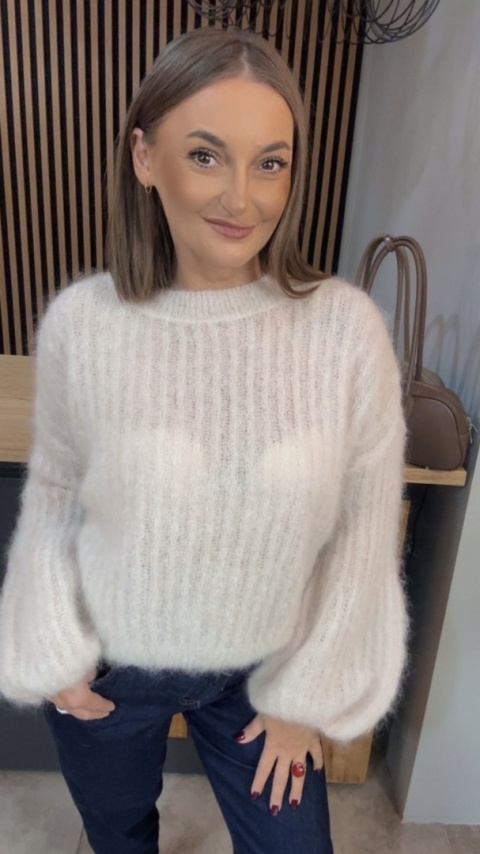 Sweter kid mohair CXL Collection - Smietanka