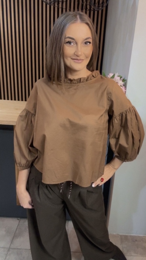 Bluzka bufka Wendykei - Karmel