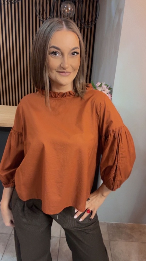 Bluzka bufka Wendykei - Ceglasta