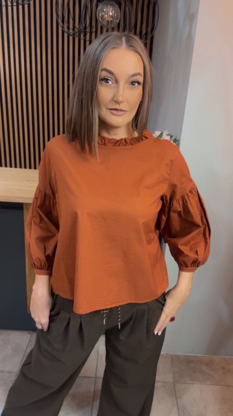 Bluzka bufka Wendykei - Ceglasta