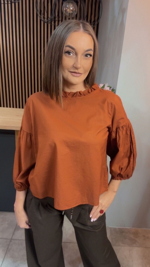 Bluzka bufka Wendykei - Ceglasta